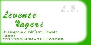 levente mageri business card